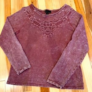 Medium Burgundy Jeans by Buffalo long sleeve shirt